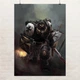 Постер Вархаммер 40000, Чёрный Храмовник, Black Templar, Warhammer 40000, A3 42×30 см (id3761) - изображение 1