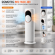 Підлоговий кондиціонер-обігрівач Domotec MS-1630 3в1 зі зволожувачем повітря, портативний електричний кліматизатор з поворотом 90°, мобільний охолоджувач для дому - зображення 3
