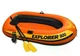 Надувная лодка Intex Explorer 300 Set оранжевая двухместная виниловая 2-х камерная с веслами и ручным насосом 211х117 см (9-163-58332) - изображение 1