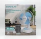 Портативний акумуляторний вентилятор для підлоги SONALAS SL662 12″ з сонячною панеллю, акумулятором 4500 мАг, автообігом і 2 LED-лампами - зображення 7