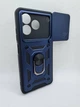 Противоударный чехол Defense Ring для ZTE Blade A36 / A76 с кольцом Синий - изображение 1