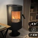 Печь-камин THUNDER Flame 7кВт обогрев до 70 м² термостойкое стекло минималистичный дизайн (Flame) - изображение 2