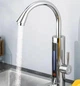 Проточный водонагреватель Delimano RX-011-1, 3000 Вт, из хромированного пластика, вращается на 360 градусов, IPX4, нижнее подключение, стальной цвет - изображение 2