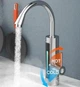 Проточный водонагреватель Delimano RX-011-1, 3000 Вт, из хромированного пластика, вращается на 360 градусов, IPX4, нижнее подключение, стальной цвет - изображение 4