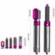 Фен-щетка 5 в 1 Hot Air Styler для различных типов волос, с функциями придания объема / выпрямления, мультистайлер для укладки волос, 1000 Вт, серый с розовым - изображение 3