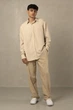Льняная рубашка мужская v.1 Beige 8XL - изображение 3