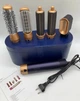 Профессиональный мультистайлер 5 в 1 HAIR BRUSH Styler, 1000 Вт, 5 насадок, с функциями объема, выпрямления, накручивания, + кейс, темно-синий - изображение 11