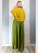 Брюки жіночі палаццо батистові на резинці зелені New Collection M-XL 15-141 - изображение 4