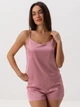 Пижама (майка + шорты) женская BARWA garments 0166/72 M Розовая (2111670722197) - изображение 4