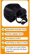 Черная подушка-сумка для подорожей Travel Pillow Bag 2в1 - зображення 6