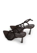 Босоніжки жіночі на підборах Meideli 8104/Brown/Eco-suede/H8833-83/B 38 Коричневий - изображение 4