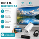 Смарт проектор MAGCUBIC для дому Android 11 Wi-Fi Bluetooth Smart TV мультимедійний портативний домашній кінотеатр 4K із вбудованим динаміком для смартфона компактний лед проектор з проекцією на стіну шпалери стелю - зображення 5