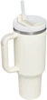 Термокружка Stanley Quencher H2.O FlowState™ Tumbler з трубочкою і ручкою 1.18 л Кремовий - изображение 2