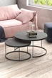 Набір журнальних столиків Solme Homepaketo 2 в 1, Marble Black - изображение 5