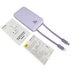 Зовнішній акумулятор Power bank Baseus з вбудованими кабелями 10000mAh 30W Lilac - зображення 6