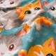 Комплект постельного белья в кроватку детский Mirson 110х140 см 17-0969 Dapper Cats Ranforce Elite Ranforce Elite (2200013494713) - изображение 6
