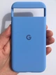 Противоударный чехол Silicone Soft Shell Case Official для Google Pixel 8a Blue Bay (GA05489) оригинальный - изображение 4