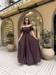 Платье длинное вечернее в цветок черного цвета 38529 42/48 - изображение 6