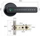 Розумний замок Bluetooth Finger Lock, смарт дверна ручка з кодовим доступом і біометричним сканером відбитка пальця, універсальний замок для дверей, чорний - зображення 2
