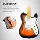 Гитарный набор Donner Music DJC-1000S Sunburst Electric Guitar EC1407 + чехол и аксессуары - изображение 7