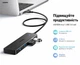 USB-хаб Ugreen CM219 USB 3.0 на 4 порта USB-A 1 м Черный (35574) - изображение 8
