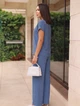 Женский костюм oversize из натуральной ткани Innoe 210368-3, р. 48-50 Джинс - зображення 4