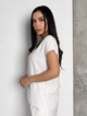 Базовая блуза casual из креп-жатки Innoe 550030-26, р. 56-58 Белый - изображение 3