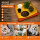 Садовый коврик для пересадки растений 100×100 см | Многоразовый коврик с бортиками для работы с грунтом и цветами, желтый - изображение 3