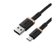 Кабель Baseus Dura Series Fast Charging Cable 60W USB 2.0 - USB Type-C Gold Black 1m - зображення 1
