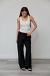 Штани жіночі Estilo повсякденна-casual льон жатка чорний 03-029 42р - зображення 1