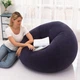 Надувне кресло-мешок Inflatable Sofa чорний • м'яке для дому, дачі, відпочинку 110х110х85 см - зображення 4
