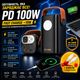 Повербанк для ноутбука Powerbank 60000 mAh, швидка зарядка Power Delivery 100W, LED-дисплей, ліхтарик - зображення 6