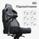 Крісло геймерське Anda Seat Kaiser 4 V2 Size XL White PVC ArteDiPelle поперекова підтримка 5D-підлокітники магнітна подушка для шиї нахил 165° до 180 кг зріст до 210 см - зображення 11
