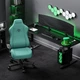 Кресло геймерское Anda Seat Kaiser 3E XL Light Blue Fabric льняная ткань 4D-подлокотники наклон 90-155° memory foam 60 кг/м³ алюминиевая база - изображение 10