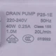 Помпа (насос) для пральної машини 292090 Drain Pump 40W P25-1E 0.2A (мідна обмотка) - зображення 2