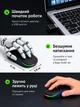 Мышь беспроводная Bluetooth 5.2+USB с RGB подсветкой аккумуляторная тихая для ноутбука ПК MacBook 1600 DPI черная - изображение 3