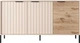 Комод Perfect Home Rock 3D/153 81.4x153x39.5 см, 3-дверный Бежевый + Дуб викинг (000012376397) - изображение 3