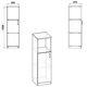 Шкаф книжный Компанит КШ-16 Бук 35,4 × 37 × 120 см - изображение 2