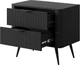 Тумба ночная Perfect Home Lante 2S 38x55.3x63.2 см, 2 ящика Черный (000012376677) - изображение 2