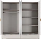 Шкаф платяной Perfect Home Lante 4D2S/213 54.6x208.4x213 см, 4-дверный, зеркало Бежевый (000012376708) - изображение 4