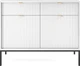 Комод Perfect Home Nova KSZ104 83x104x39 см, 2-дверний, 2 шухляди, чорні ніжки Білий (000012376884) - зображення 2