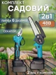 Аккумуляторная цепная пила и секатор с двумя аккумуляторами Power P0604-2 48В в чемодане - изображение 1