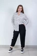 Женские льняные брюки свободного кроя на резинке NITA MKNT1412 - 56, Чорний - изображение 1