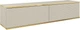 Тумба под ТВ навесная Perfect Home Oro RTV135 MDF 135x32x30 см, 2-дверная Бежевый (000012376957) - изображение 1