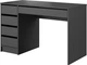 Стол туалетный письменный Perfect Home Ada 5S/120 120x55x75 см, 5 ящиков Антрацит (000012376980) - изображение 2