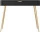 Стол туалетный Perfect Home Lante 1S/100 100.2x38x78 см, 1 ящик, золотые ножки Черный (000012376984) - изображение 3