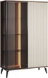 Витрина с подсветкой Perfect Home Vici WT103 39x162x103 см, 2-дверная Орех/кашемир (000012376987) - изображение 1
