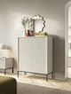 Комод високий Perfect Home Nova K104 125x104x39 см, 2-дверний, чорні ніжки Кашемір (000012377314) - зображення 4