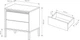 Тумба нічна Perfect Home Senso 2S/53 39.5x56.2x53.5 см, 2 шухляди Бежевий (000012377475) - зображення 6