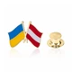 Значок BROCHE брошь бижутерия Флаги Украина-Австрия разноцветный BRGV115455 - изображение 1